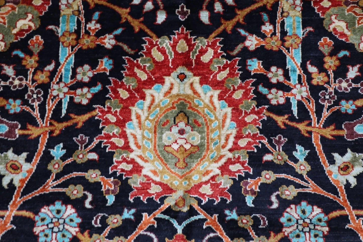 185 x 265 cm |  Bidjar Black Afghan Tribal Hand Knotted Veg Dye Wool carpet