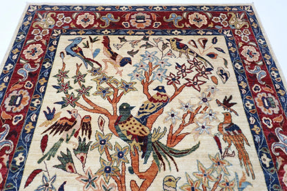 195 x 295 cm | Animal Paradise Afghan Tribal Hand Knotted Carpet