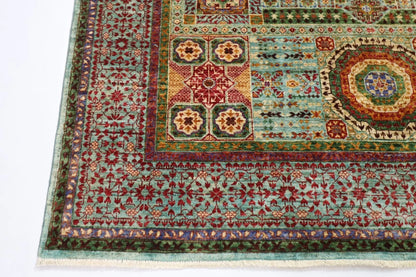 175 x 228 cm | Mamluk Afghan Tribal Hand Knotted Veg Dye Wool Carpet