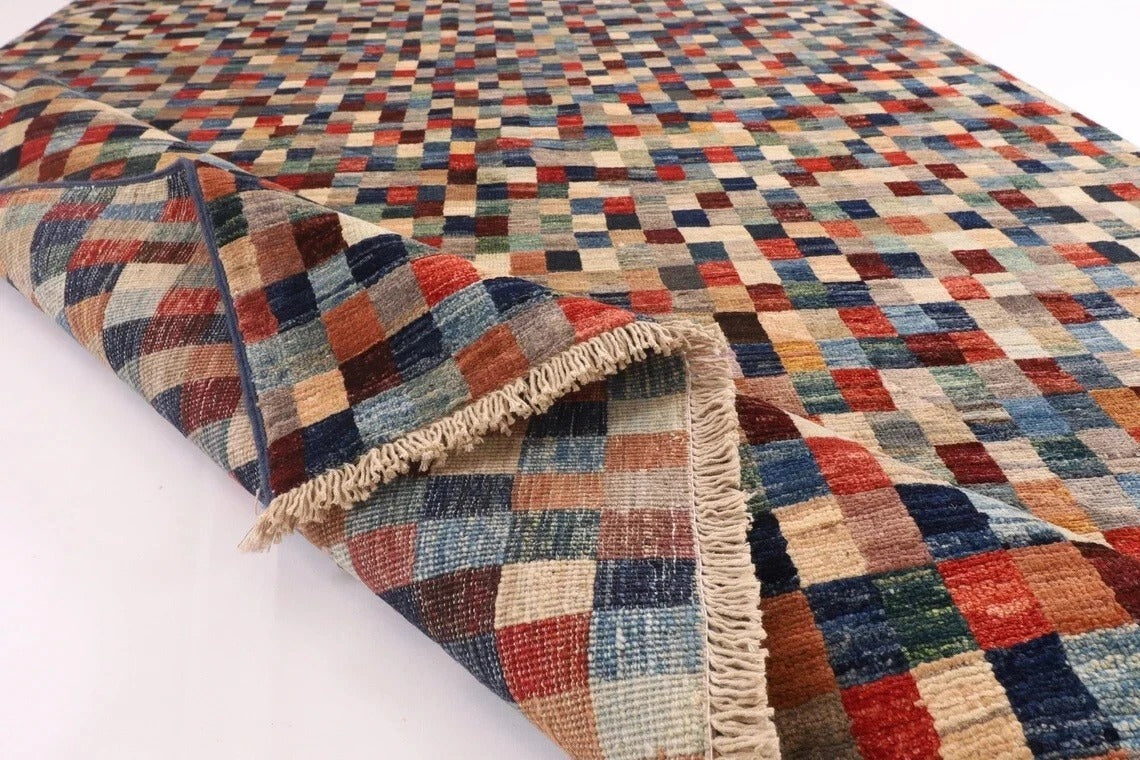 149 x 204 cm | Gabbeh Afghan Tribal Hand Knotted Veg Dye Wool Carpet