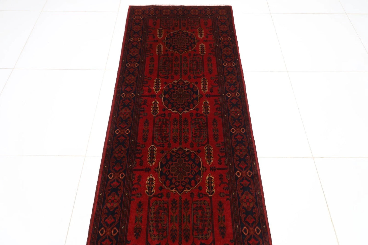 82 x 491 cm | Khal Mohammadi Afghan Tribal Hand Knotted Wool Runner