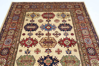185 x 286 cm | Kazak Afghan Tribal Hand Knotted Carpet