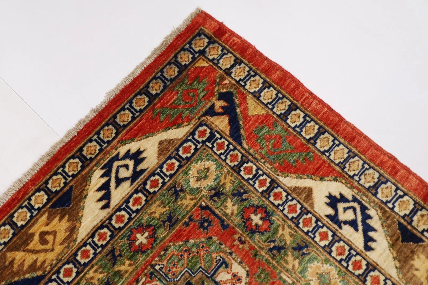 184 x 240 cm | Ersari Afghan Tribal Hand Knotted Veg Dye Wool Carpet