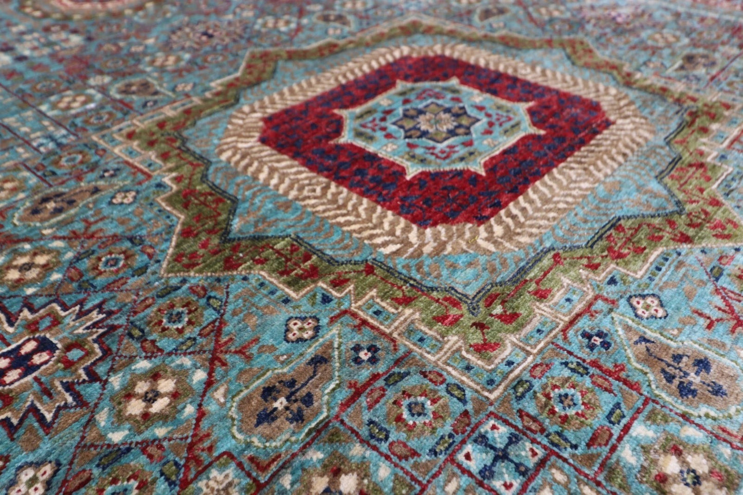 179 x 241 cm | Mamluk Afghan Tribal Hand Knotted Veg Dye Wool Carpet