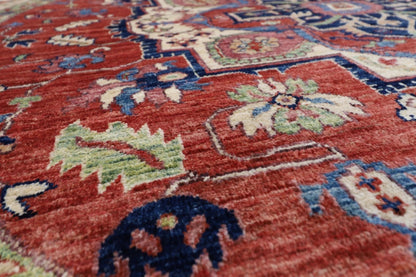 247 x 250 cm | Medallion Afghan Tribal Hand Knotted Wool Carpet