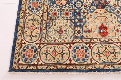 156 x 210 cm | Mamluk Afghan Tribal Hand Knotted Veg Dye Wool Carpet