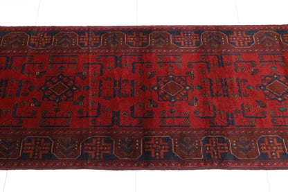 81 x 471 cm | Khal Mohammadi Afghan Tribal Hand Knotted Wool Runner