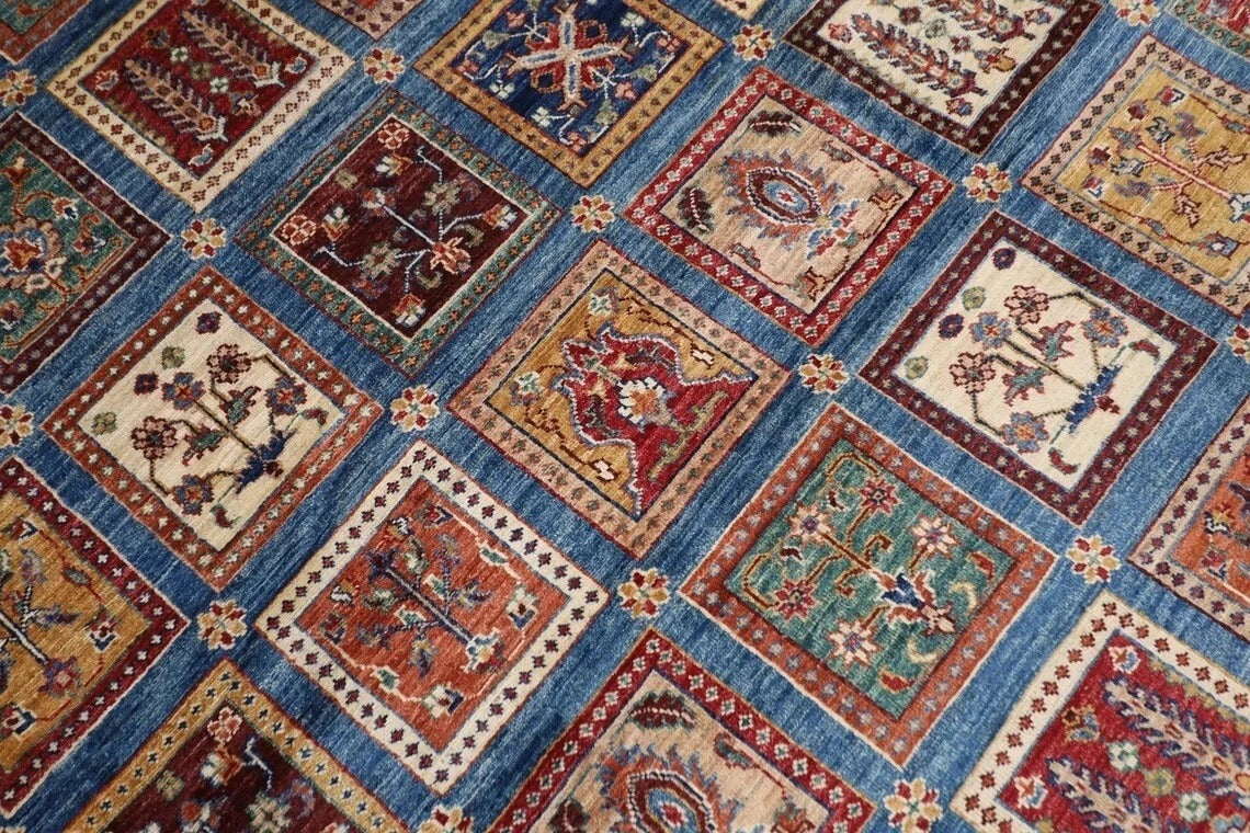 400 x 560 cm | Bakhtiari Large Size Area Rug Afghan Hand Knotted Carpet Blue Color Rug