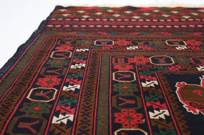 118 x 190 cm | Flat Weave Afghan Tribal Hand Knotted Veg Dye Wool carpet