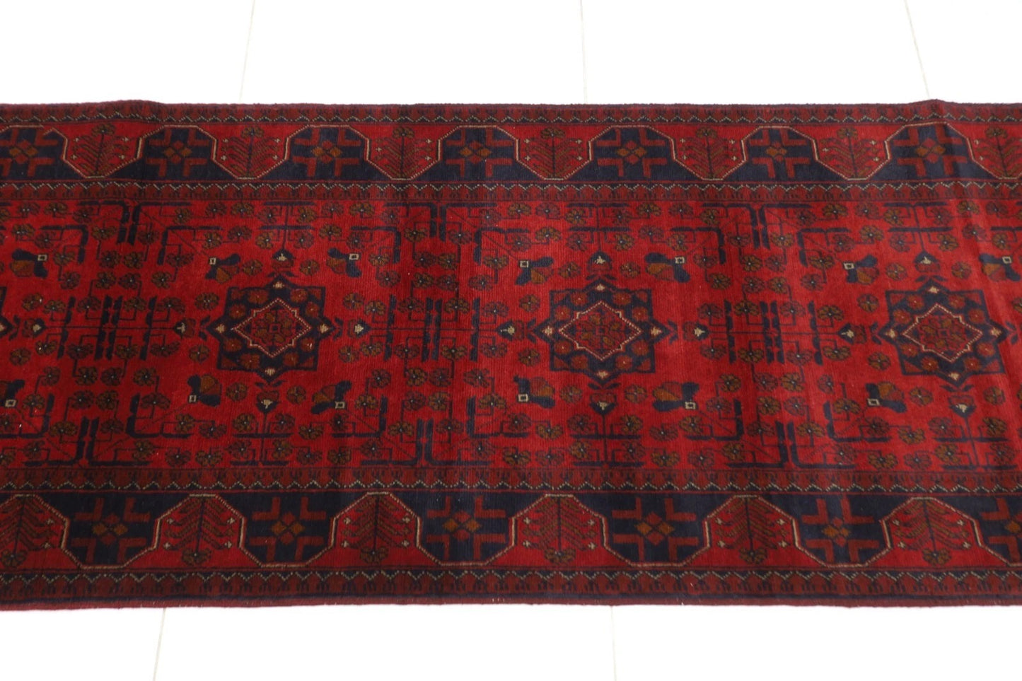 80 x 492 cm | Khal Mohammadi Afghan Tribal Hand Knotted Wool Runner