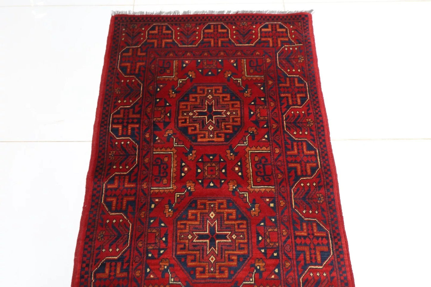 78 x 285 cm | Bokhara Afghan Tribal Hand Knotted Wool Runner