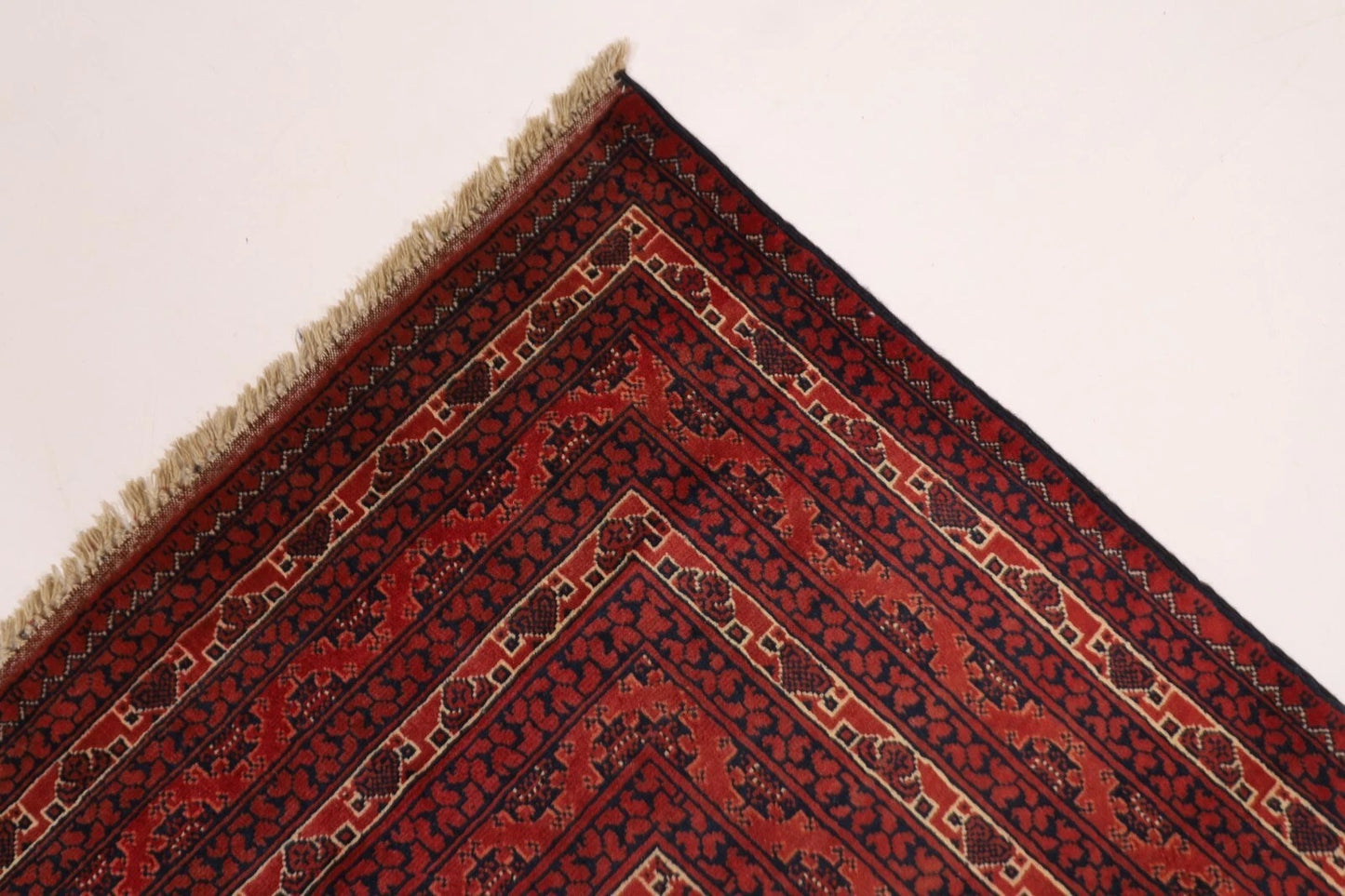 204 x 292 cm | Bokhara Afghan Tribal Hand Knotted Carpet