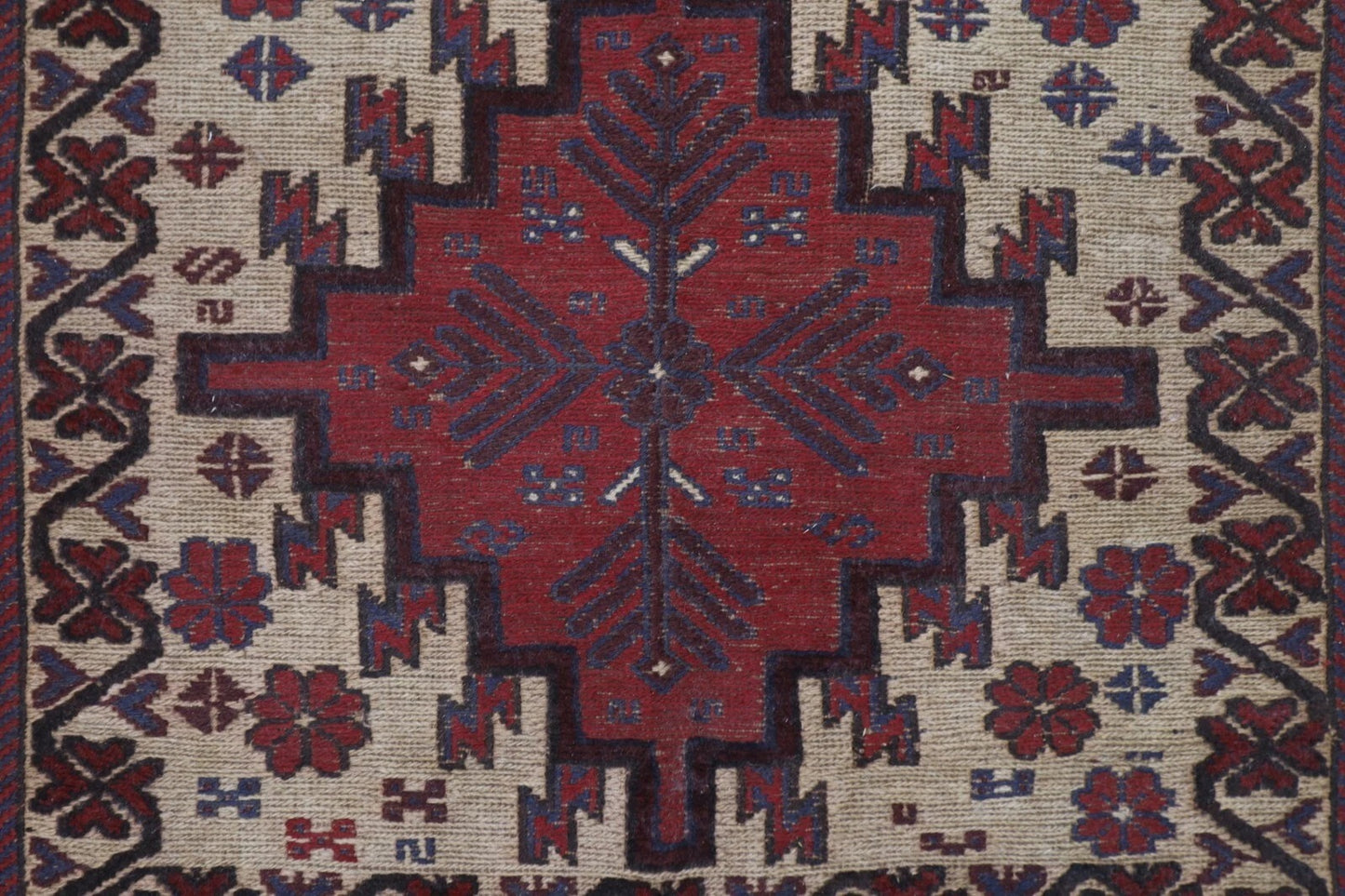 190 x 248 cm | Vintage Kilim Afghan Tribal Hand Knotted Veg Dye Wool Carpet