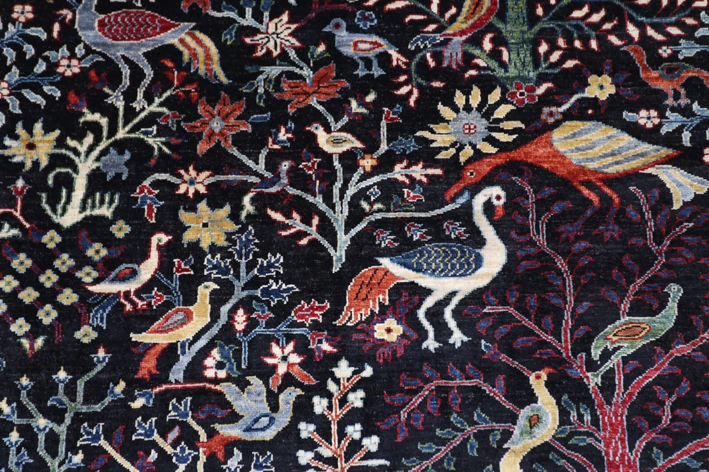 205 x 298 cm | Birds Afghan Tribal Hand Knotted Carpet