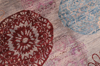 145 x 197 cm | Art Afghan Tribal Hand Knotted Veg Dye Wool Carpet