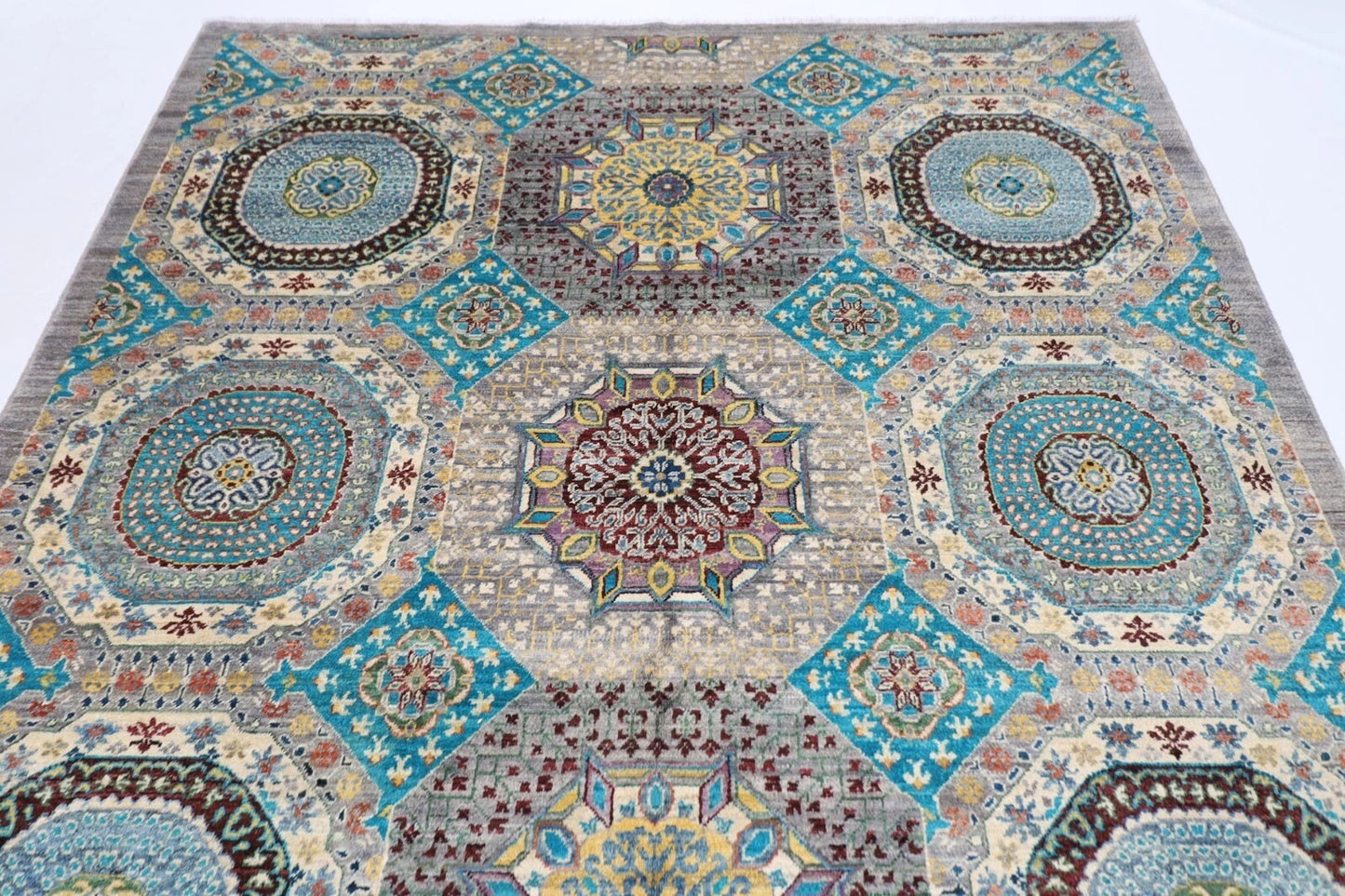 203 x 306 cm | Mamluk Afghan Tribal Hand Knotted Carpet