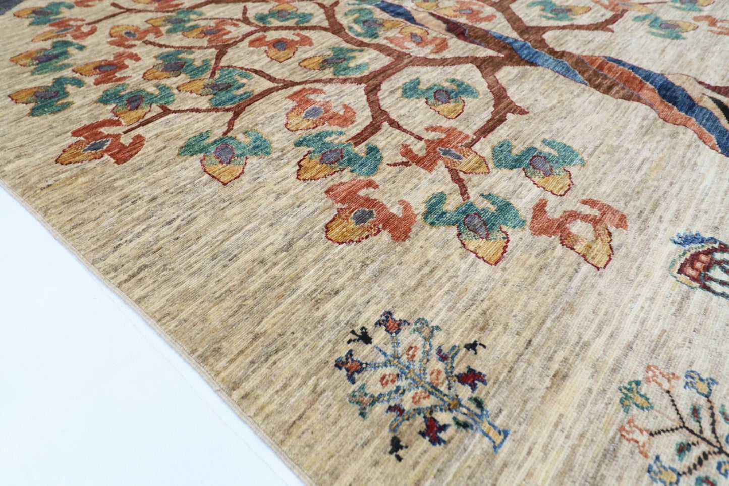 171 x 242 cm | Afghan Tribal Hand Knotted Veg Dye Wool Carpet