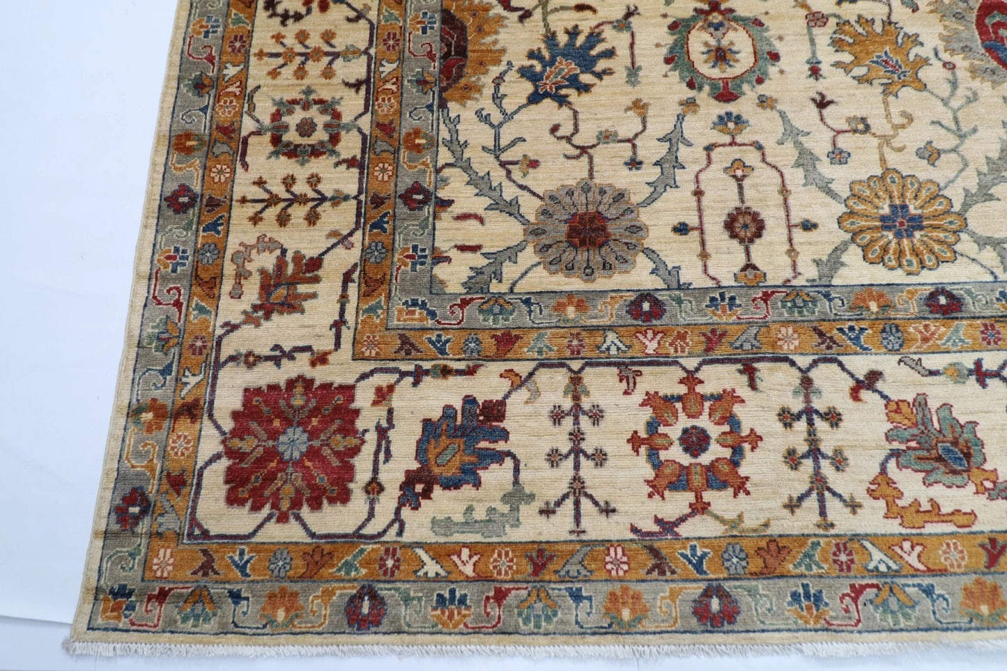305 x 423 cm | Aryana Beige Afghan Hand Knotted Carpet