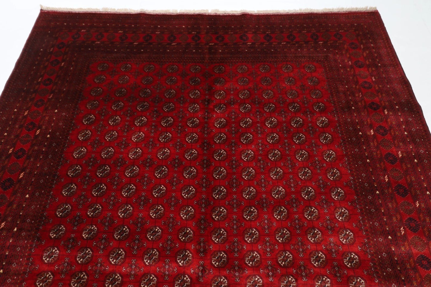 200 x 288 cm | Fine Mori Bokhara Afghan Tribal Hand Knotted Carpet