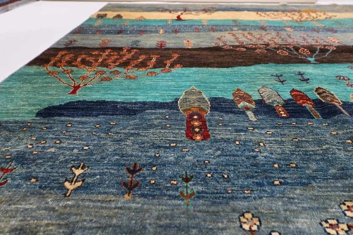 273 x 377 cm | Landscape Afghan Hand Knotted Carpet