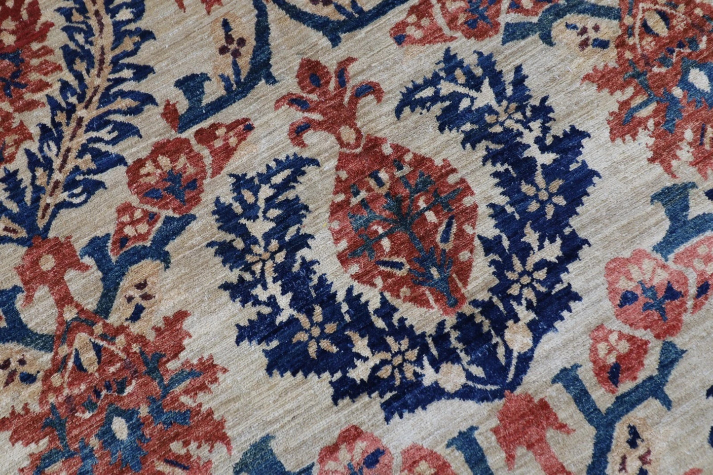 168 x 242 cm | Afghan Tribal Hand Knotted Veg Dye Wool Carpet