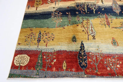 248 x 301 cm | Landscape Afghan Tribal Hand Knotted Carpet