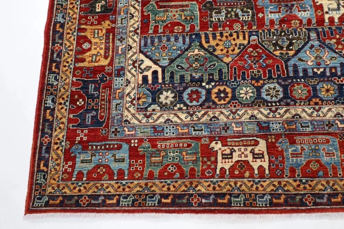 187 x 270 cm | High Quality Afghan Tribal Hand Knotted Veg Dye Wool carpet