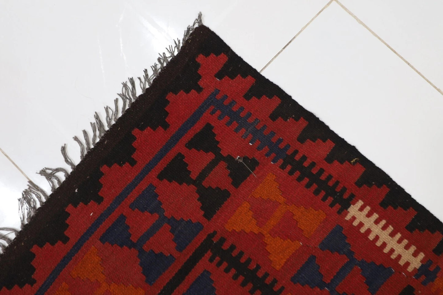 176 x 252 cm | Flat Weaved Afghan Tribal Hand Knotted Veg Dye Wool Carpet