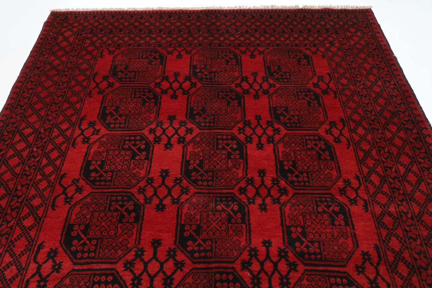 213 x 291 cm | Akja Bokhara Afghan Tribal Hand Knotted Carpet