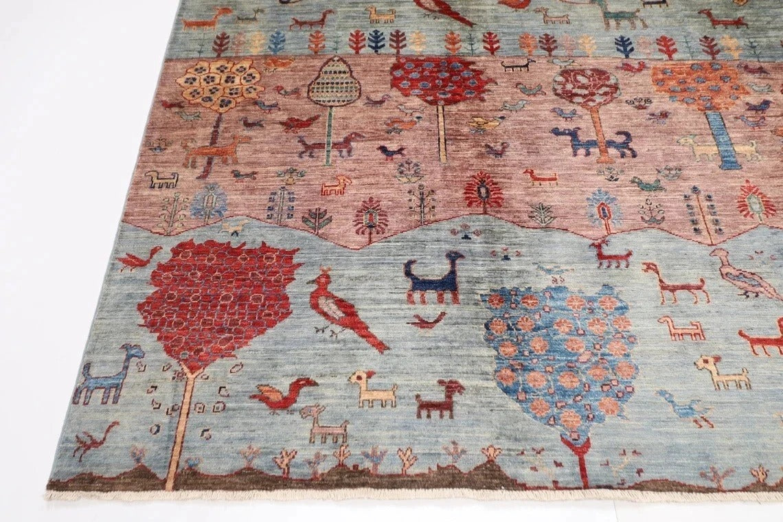 249 x 300 cm | Landscape Afghan Tribal Hand Knotted Carpet