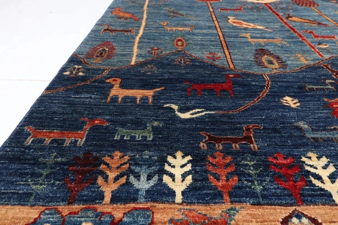 247 x 297 cm | Landscape Afghan Tribal Hand Knotted Carpet