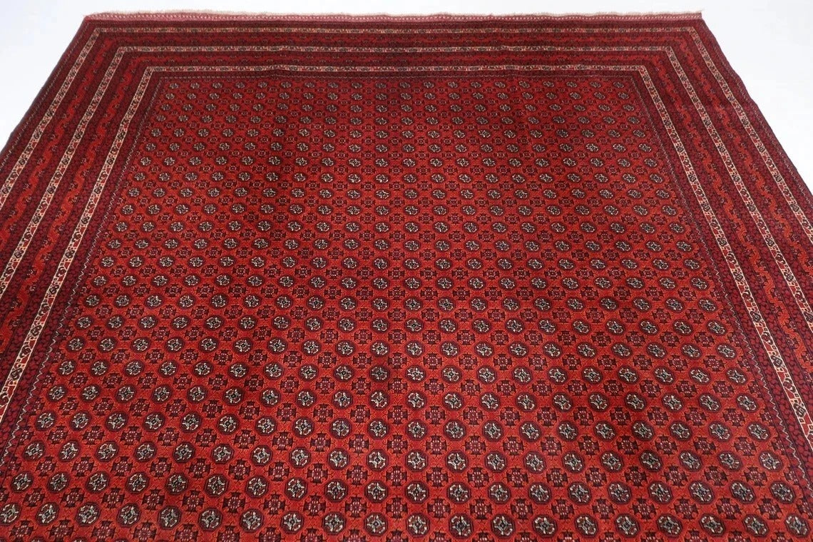 250 x 346 cm | Mori Bokhara Afghan Tribal Hand Knotted Carpet