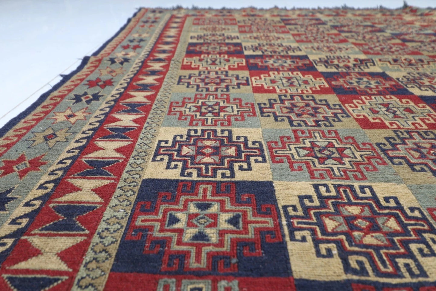 229 x 301 cm | Sumak Afghan Tribal Hand Knotted Kilim