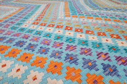 313 x 396 cm | Flat Weaved Afghan Tribal Hand Knotted Kilim