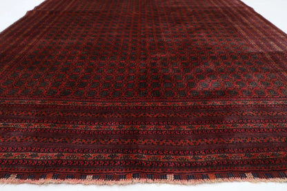 200 x 292 cm | Fine Mori Bokhara Afghan Tribal Hand Knotted Carpet