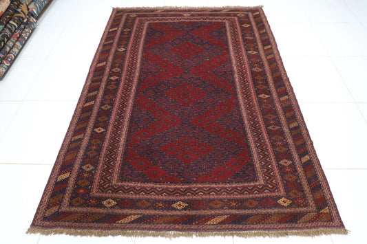 198 x 254 cm | Kilim Afghan Tribal Hand Knotted Veg Dye Wool Carpet