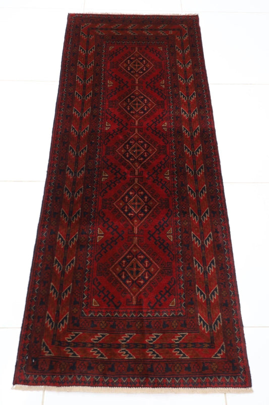 79 x 195 cm | Khal Mohammadi Afghan Tribal Hand Knotted Wool Runner