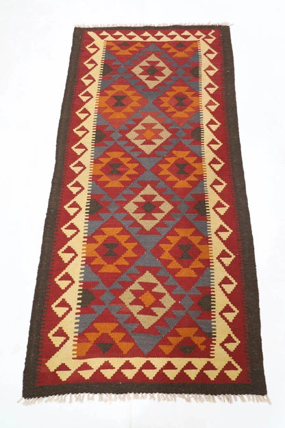 97 x 197 cm | Kilim Afghan Tribal Hand Knotted Wool Runner