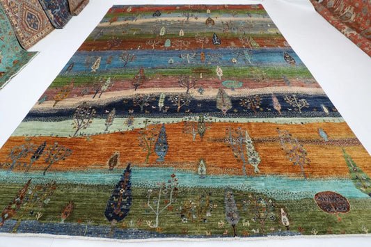 305 x 418 cm | Landscape Afghan Hand Knotted Carpet
