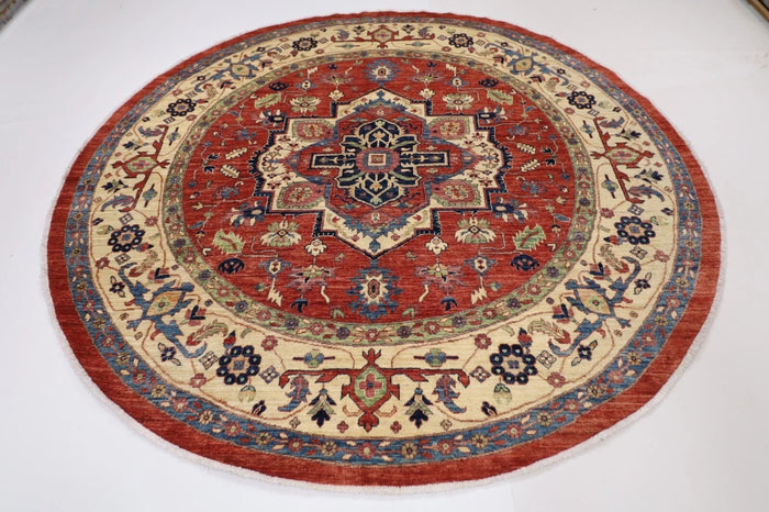 247 x 250 cm | Medallion Afghan Tribal Hand Knotted Wool Carpet