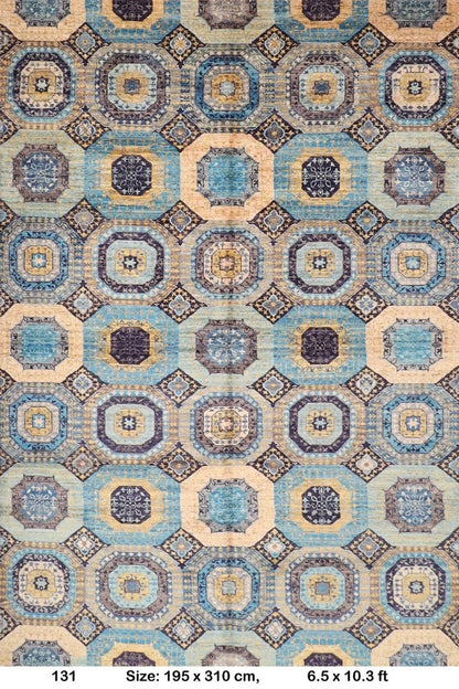 195 x 310 cm | Mamluk Afghan Tribal Hand Knotted Carpet