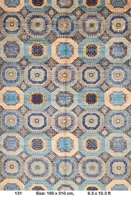 195 x 310 cm | Mamluk Afghan Tribal Hand Knotted Carpet