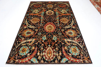 185 x 265 cm |  Bidjar Black Afghan Tribal Hand Knotted Veg Dye Wool carpet