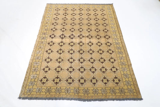 153 x 197 cm | Flat Weave Tribal Hand Knotted Veg Dye Wool Kilim