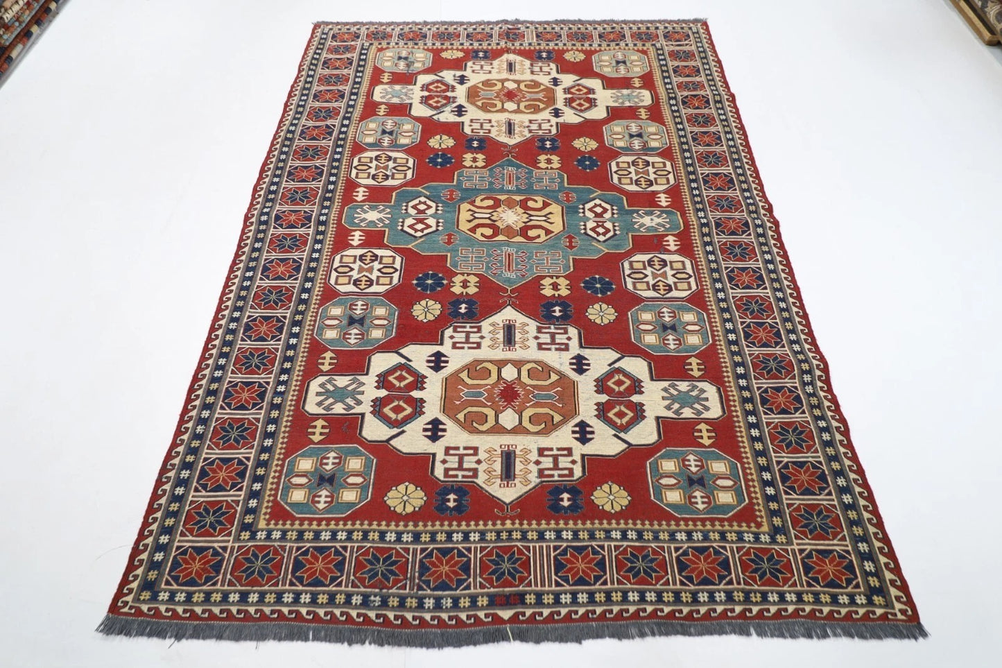 175 x 234 cm | Kilim Afghan Tribal Hand Knotted Veg Dye Wool Carpet