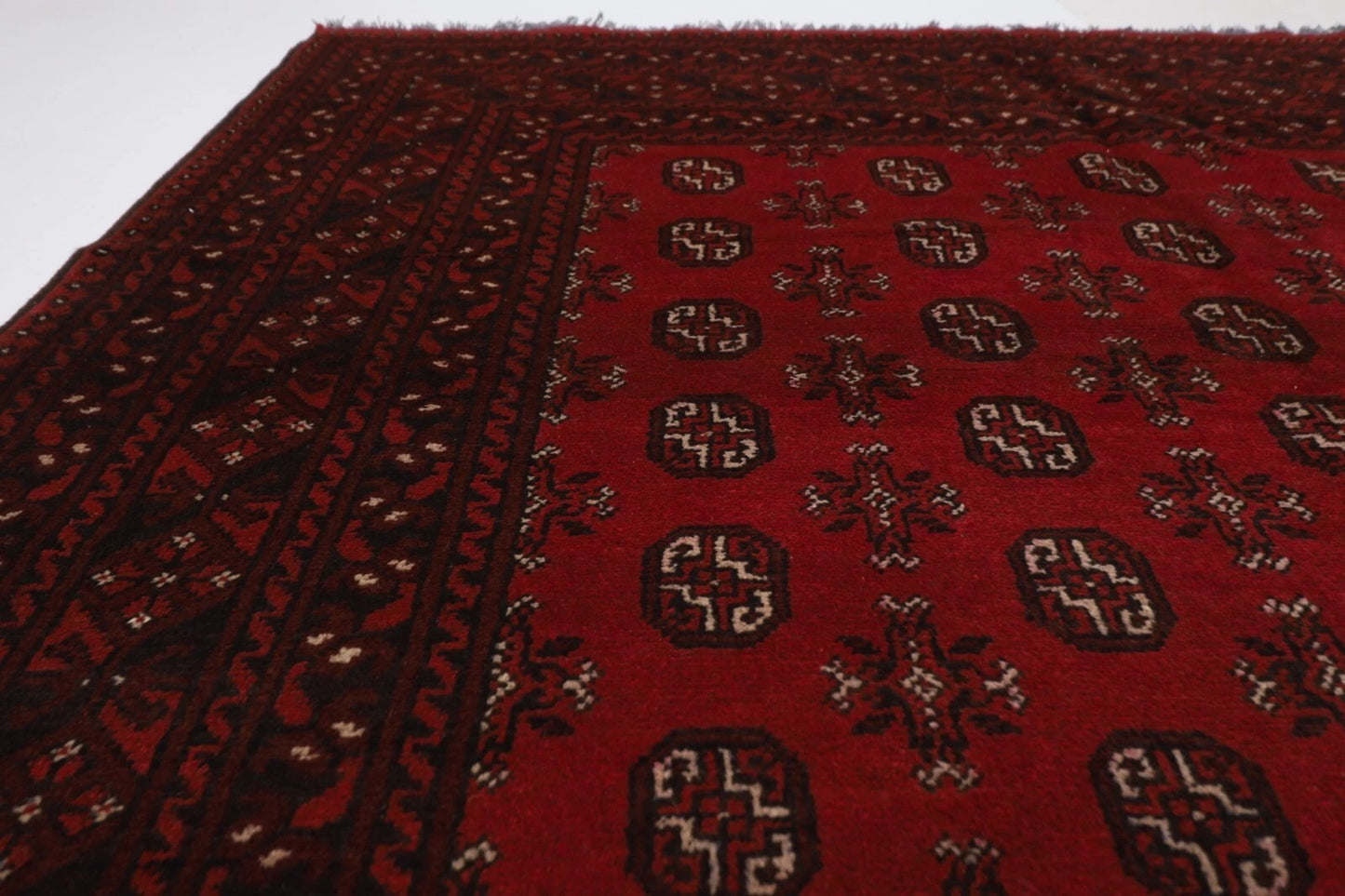 200 x 293 cm | Akja Bokhara Afghan Tribal Hand Knotted Carpet