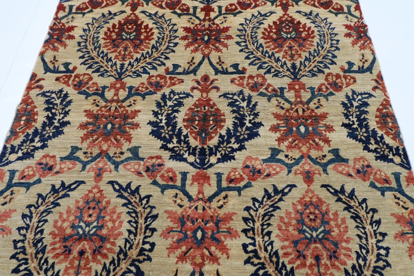 168 x 242 cm | Afghan Tribal Hand Knotted Veg Dye Wool Carpet