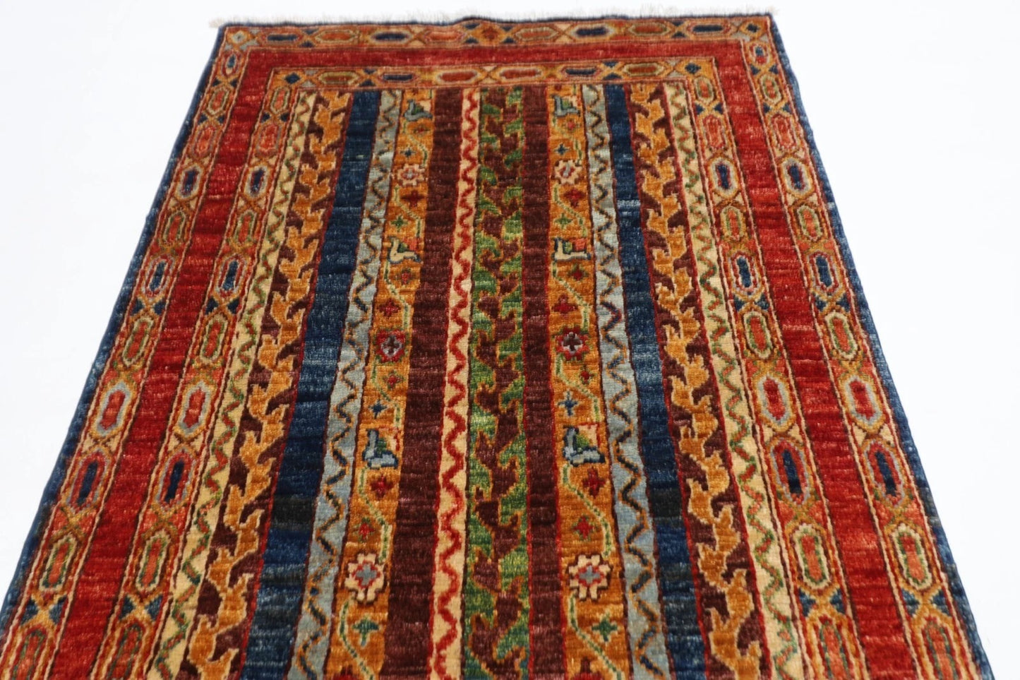 87 x 303 cm | Shawl Afghan Tribal Hand Knotted Wool Runner