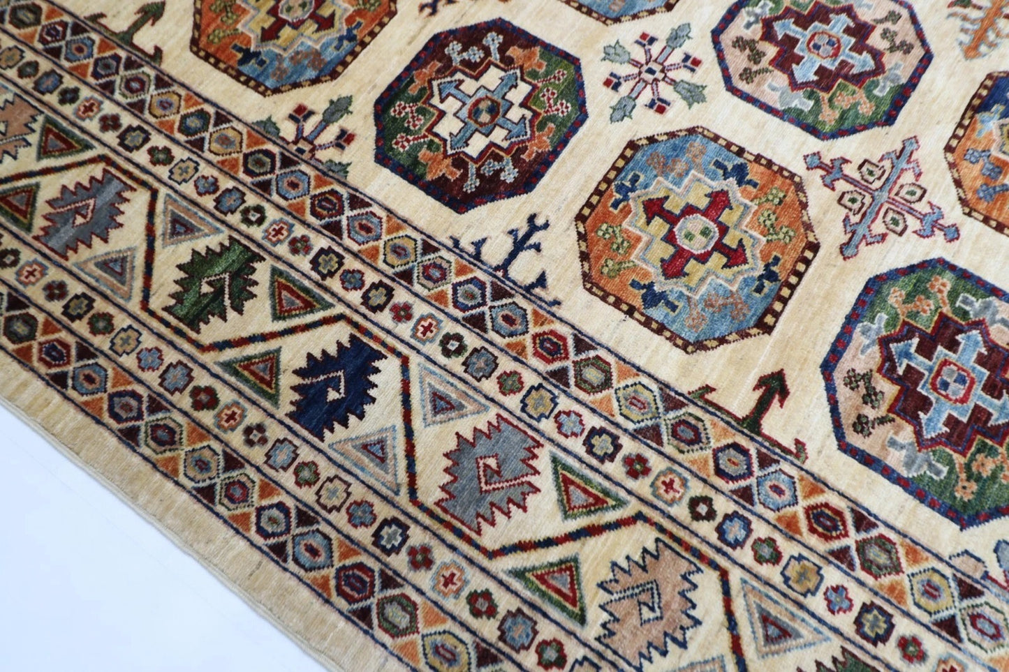 245 x 296 cm | Ersari Afghan Tribal Hand Knotted Carpet