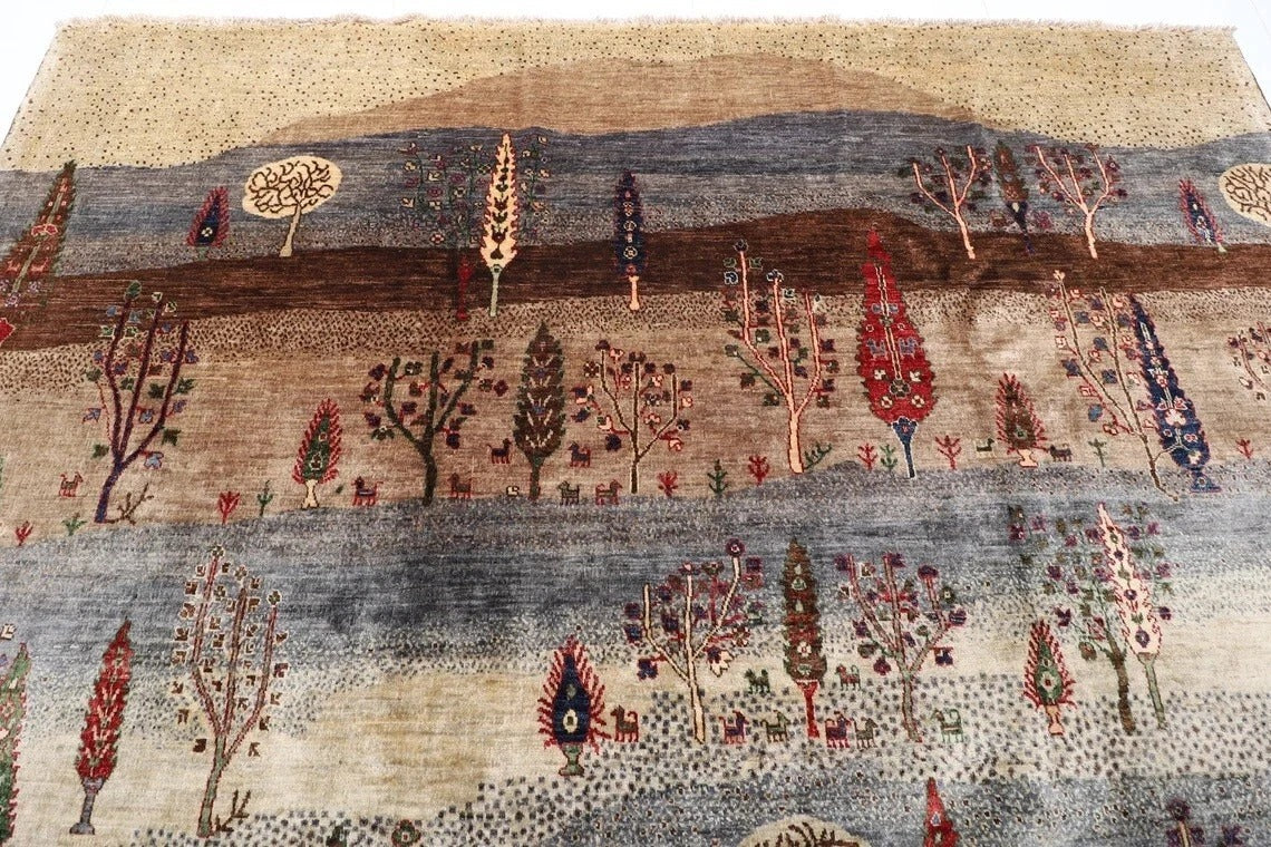 242 x 300 cm | Landscape Afghan Tribal Hand Knotted Carpet